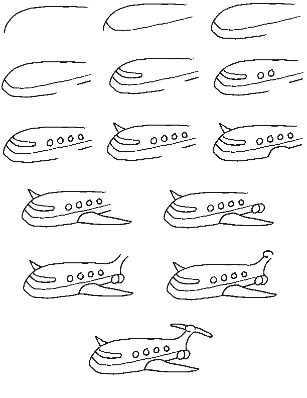 Simple to draw cartoon paper airplane mazmove