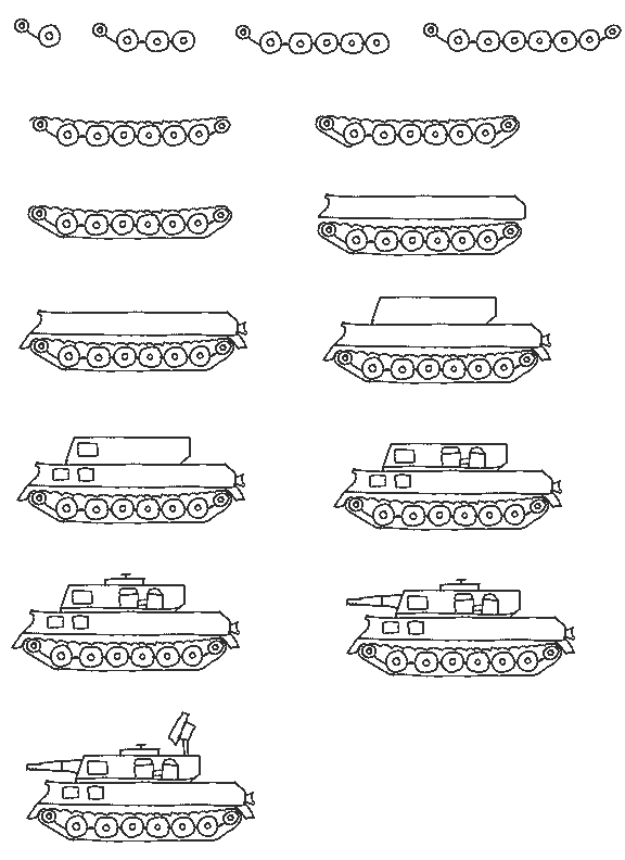 Cartoon Tank Drawings